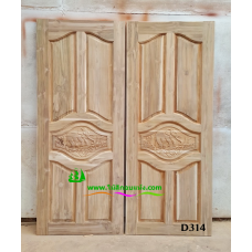 ประตูไม้สักบานเดี่ยว รหัส D314
